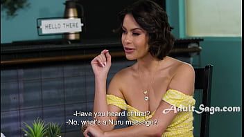 Play Nicole Aria Gives Her Friend Seth Gamble A Sensual NURU Massage
