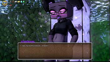 Play HornyCraft [Parody Hentai game PornPlay ] Ep.9 minecraft enderman outdoor masturbating in the forest