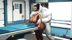 Play 3D Animated Sci-Fi Porn: Busty Ebony Gets Rough Anal Sex from Sex Robot