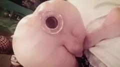 Play Sizzling Sissy Femboy Gapes on Massive Manolith Dildo