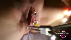 Play Pierced MILF Wife's Extreme BDSM Session with Pussy Rings