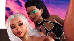 Play 3D Shemale Cyborg Fucks Blonde in Space!