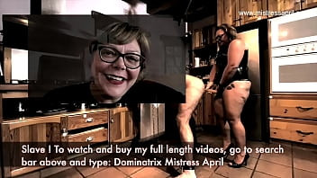 Play Dominatrix Mistress April - Slave strap-on brain and anal fuck