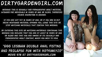Play Dirtygardengirl lesbian double anal fisting and prolapse fun with Hotkinkyjo