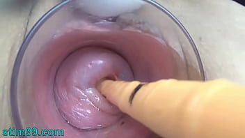 Play Japanese Milf Cervix Fucking with German real penis dildo and asian chopsticks