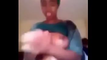Play Beautiful Somali Hijabi Teen Lotions Her Perky Tits